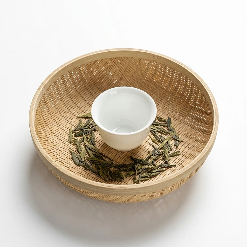 Handwoven Basket with Tea Cup