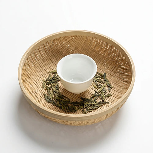 Handwoven Basket with Tea Cup