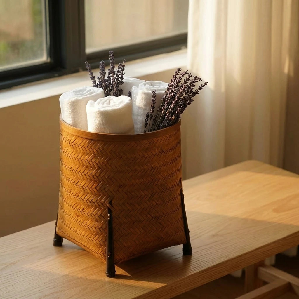 Carrying Basket with Linens